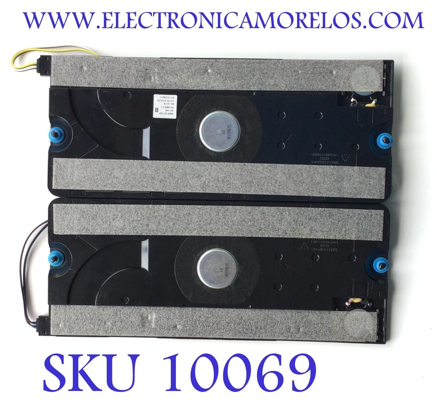 KIT DE BOCINAS PARA TV SAMSUNG ( 2 PZ ) NUMERO DE PARTE BN96-52716B / BN63-19503A / BN63-19506A / BN9652716B / 52716B / 6Ω 10W / PC+ABS,V-1 / NH-1017D / LOTTE E115797 / B111C12BJ11 / PANEL CY-QA075FHHV1H / MODELO QN55LS03AAFXZA / QN55LS03AAFXZA CD02